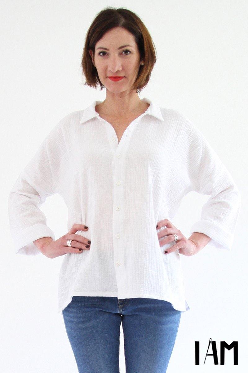 LUCIENNE Robe chemise ou Tunique Patron de couture pochette - L'atelier de Gaspard et Léonie