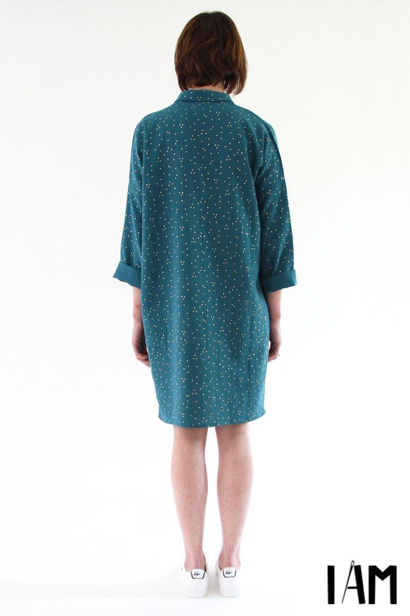 LUCIENNE Robe chemise ou Tunique Patron de couture pochette - L'atelier de Gaspard et Léonie