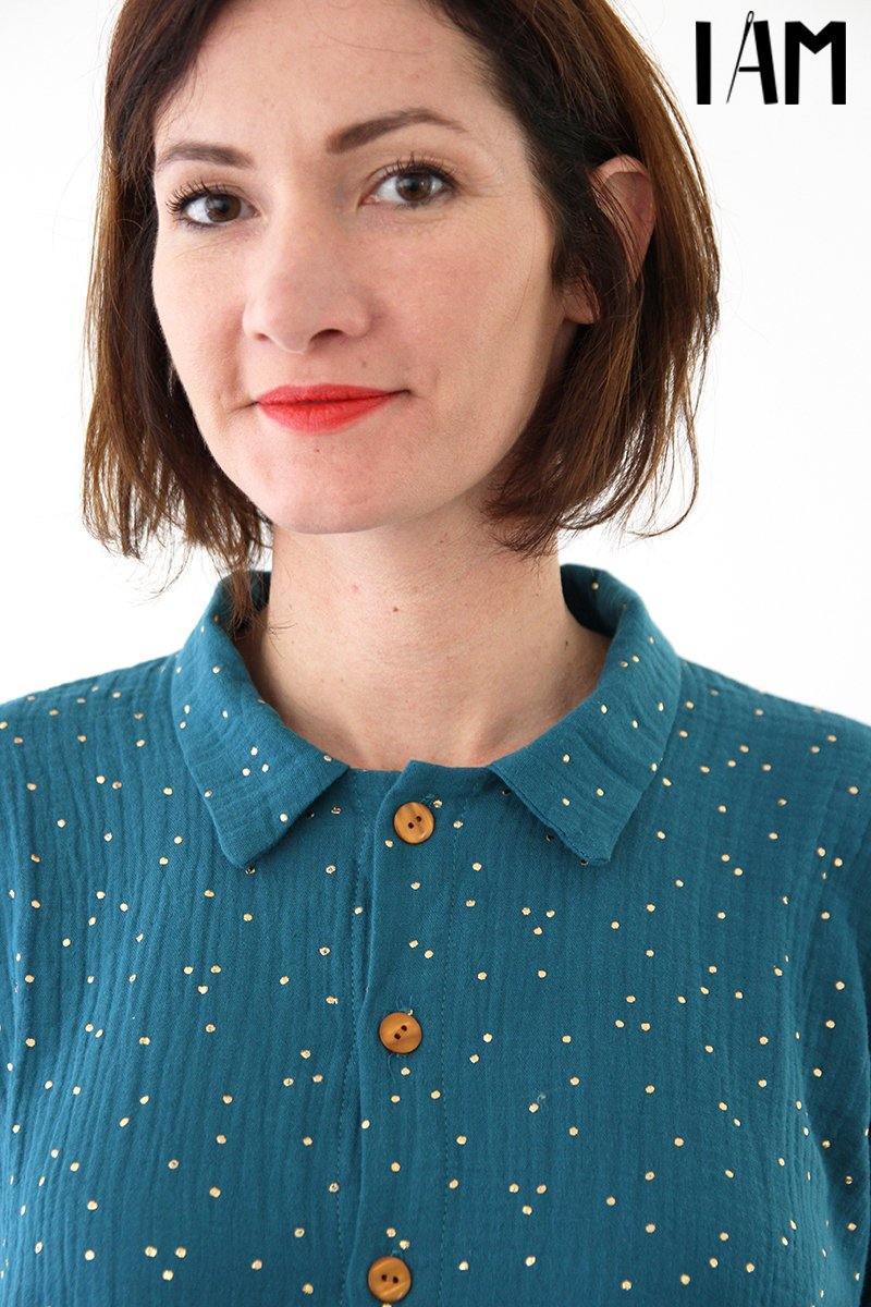 LUCIENNE Robe chemise ou Tunique Patron de couture pochette - L'atelier de Gaspard et Léonie
