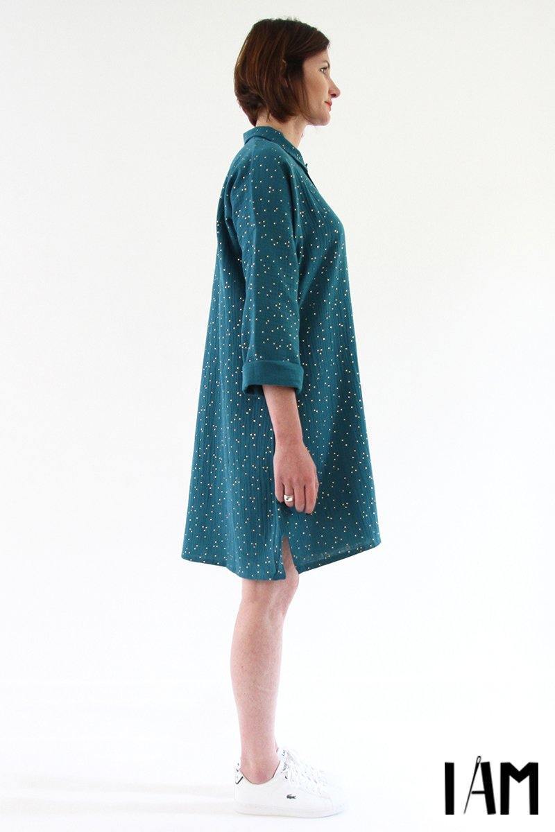 LUCIENNE Robe chemise ou Tunique Patron de couture pochette - L'atelier de Gaspard et Léonie