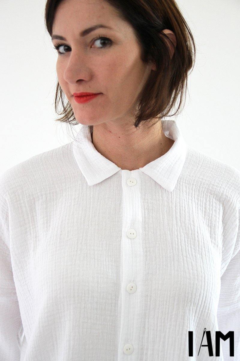 LUCIENNE Robe chemise ou Tunique Patron de couture pochette - L'atelier de Gaspard et Léonie