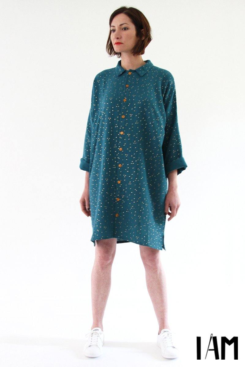 LUCIENNE Robe chemise ou Tunique Patron de couture pochette - L'atelier de Gaspard et Léonie