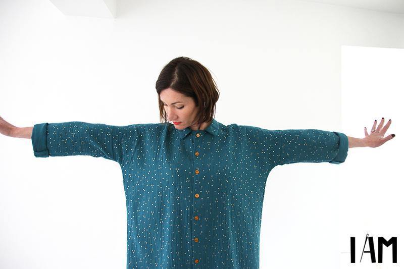 LUCIENNE Robe chemise ou Tunique Patron de couture pochette - L'atelier de Gaspard et Léonie