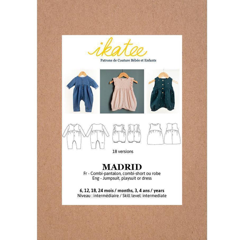 MADRID Combi-pantalon short ou robe patron de couture pochette - L'atelier de Gaspard et Léonie