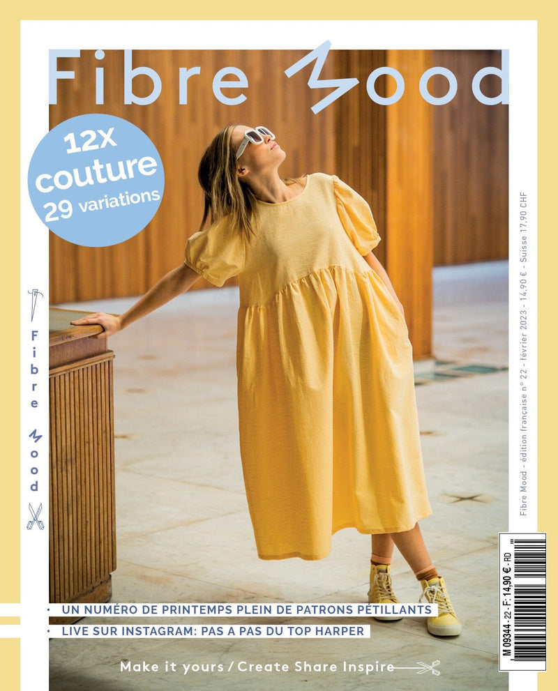 Magazine FIBRE MOOD Livre patrons N°22 LIVRAISON ATTENDUE Patron de couture FIBRE MOOD | Gaspard et Léonie Tissus en ligne et Mercerie à Toulouse