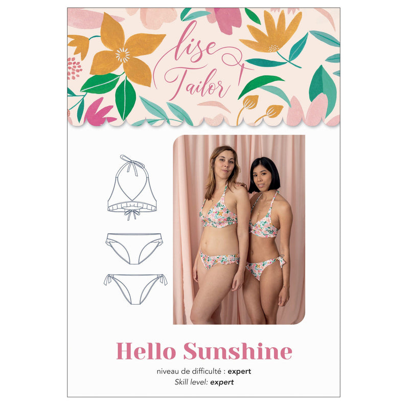 Maillot de Bain 2 pièces HELLO SUNSHINE Patron de couture pochette Patron de couture LISE TAILOR | Gaspard et Léonie Tissus Mercerie Toulouse