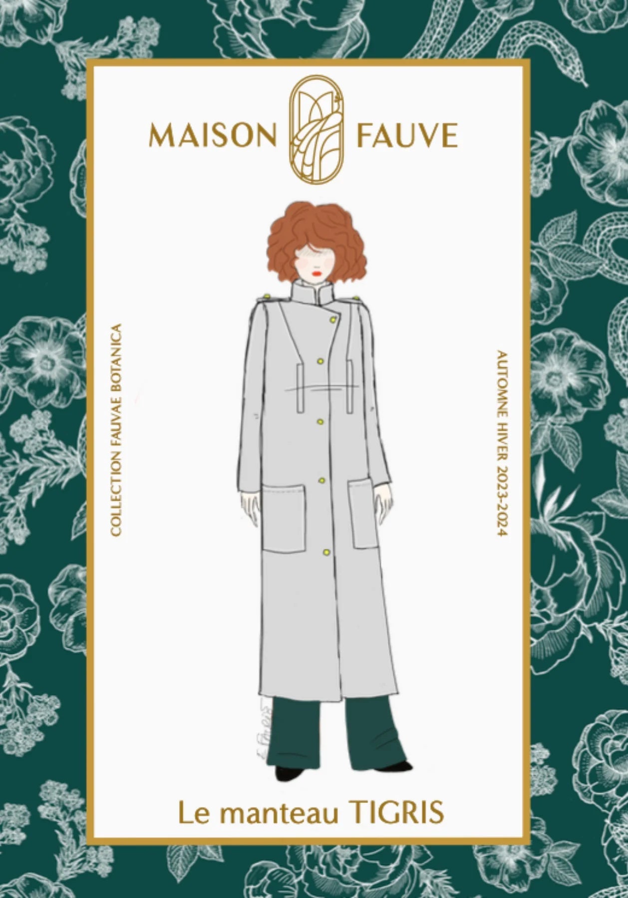 Manteau TIGRIS patron de couture pochette - MAISON FAUVE Patron de couture MAISON FAUVE | Gaspard et Léonie Tissus en ligne et Mercerie à Toulouse