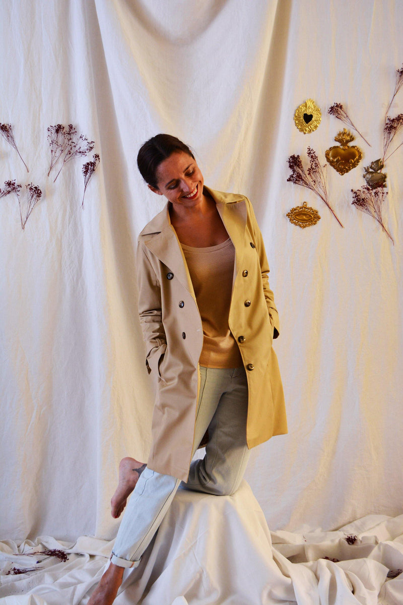 Manteau/Trench TSAR Patron de couture Pochette - L'atelier de Gaspard et Léonie