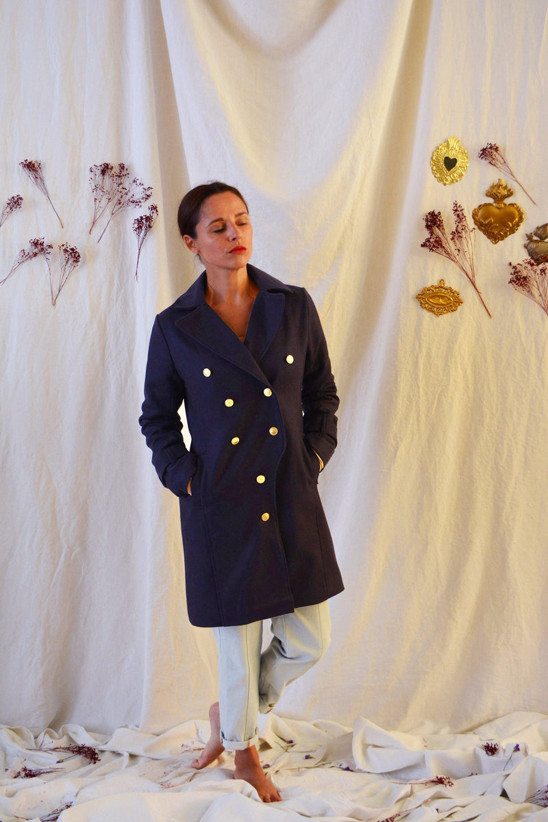 Manteau/Trench TSAR Patron de couture Pochette - L'atelier de Gaspard et Léonie