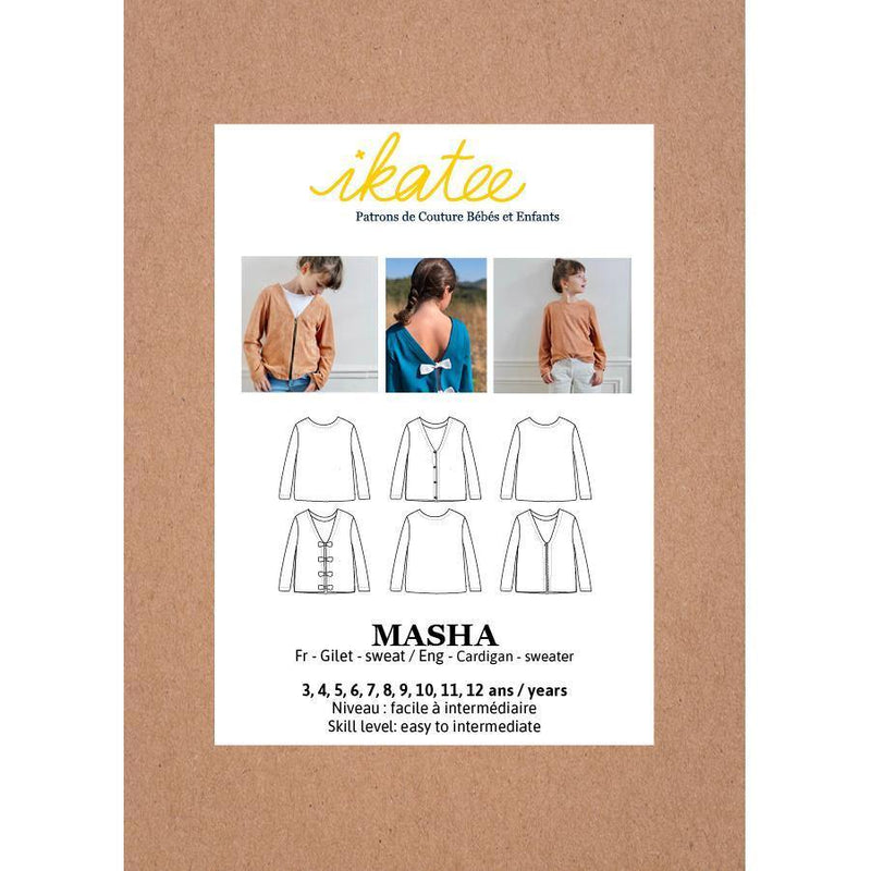 MASHA Gilet-Cardigan-Sweat patron de couture pochette - L'atelier de Gaspard et Léonie