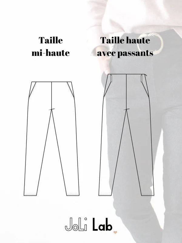 Pantalon INES - Patron de couture pochette - JOLI LAB Patron de couture JOLI LAB | Gaspard et Léonie Tissus en ligne et Mercerie à Toulouse