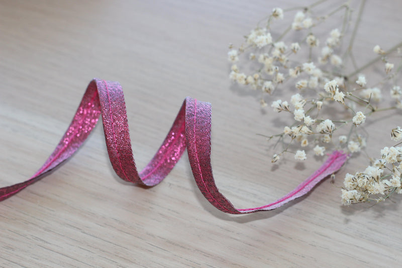 Passepoil Lamé rose fuchsia 10mm Col:3604 - L'atelier de Gaspard et Léonie