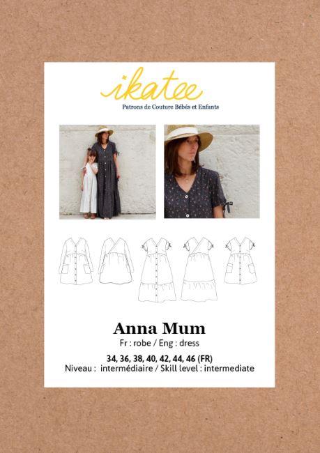 Patron ANNA Mum Robe Patron de couture pochette - L'atelier de Gaspard et Léonie