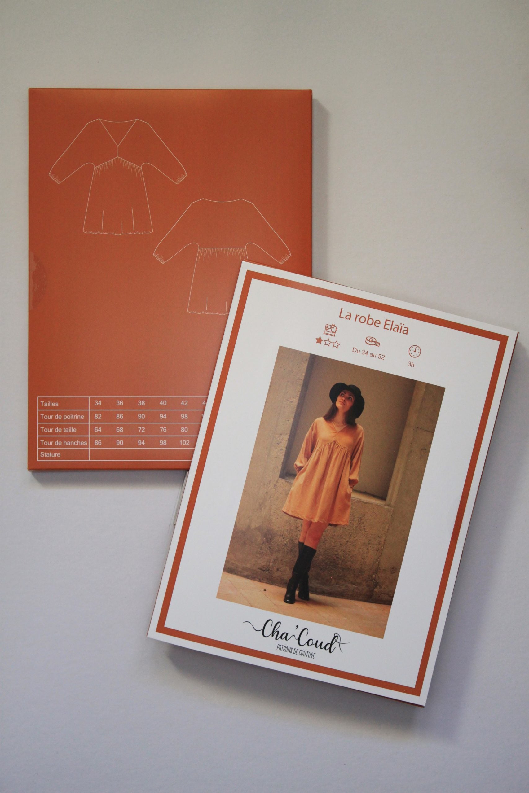Robe ELAIA Femme - Patron de couture pochette - CHA'COUD Patron de couture Cha'Coud | Gaspard et Léonie Tissus en ligne et Mercerie à Toulouse
