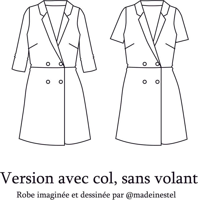 Robe ESTELLE Patron de couture Pochette - CLEMATISSE PATTERN Patron de couture CLEMATISSE PATTERN | Gaspard et Léonie Tissus en ligne et Mercerie à Toulouse