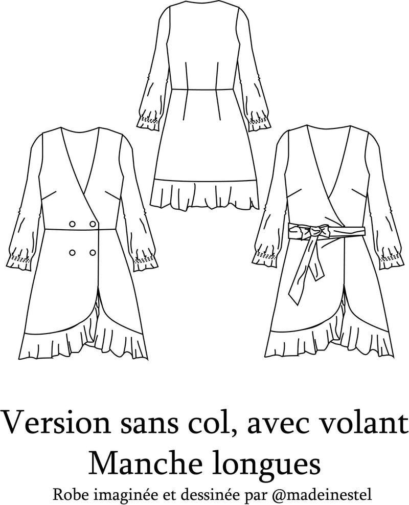 Robe ESTELLE Patron de couture Pochette - CLEMATISSE PATTERN Patron de couture CLEMATISSE PATTERN | Gaspard et Léonie Tissus en ligne et Mercerie à Toulouse