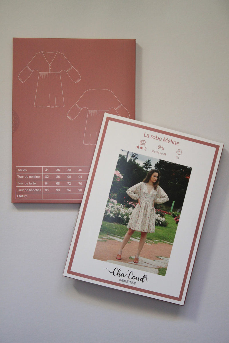 Robe MELINE Femme - Patron de couture pochette - CHA'COUD Patron de couture Cha'Coud | Gaspard et Léonie Tissus en ligne et Mercerie à Toulouse