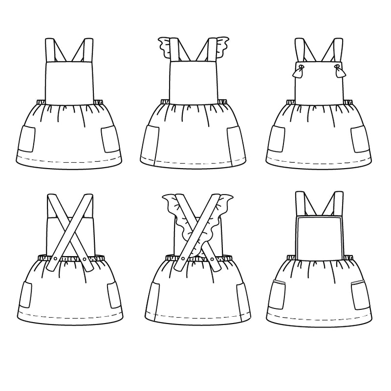 Robe tablier MILANO KIDS patron de couture pochette IKATEE Patron de couture Ikatee | Gaspard et Léonie Tissus en ligne et Mercerie à Toulouse