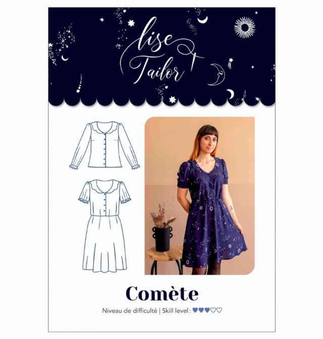 Robe/Blouse COMETE Patron de couture pochette Patron de couture LISE TAILOR | Gaspard et Léonie Tissus Mercerie Toulouse