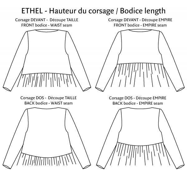 Robe/Blouse ETHEL Patron de couture pochette - L'atelier de Gaspard et Léonie