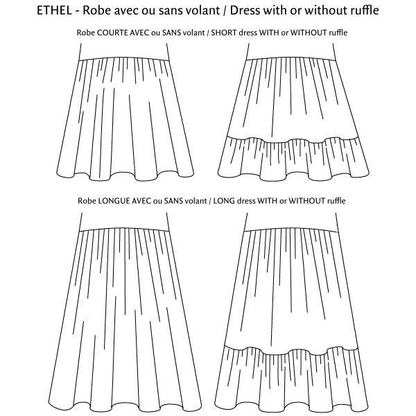 Robe/Blouse ETHEL Patron de couture pochette - L'atelier de Gaspard et Léonie