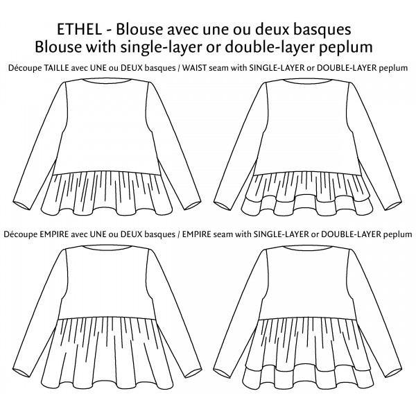 Robe/Blouse ETHEL Patron de couture pochette - L'atelier de Gaspard et Léonie