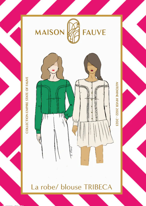 Robe/Blouse TRIBECA Patron de couture Pochette - MAISON FAUVE Patron de couture MAISON FAUVE | Gaspard et Léonie Tissus en ligne et Mercerie à Toulouse