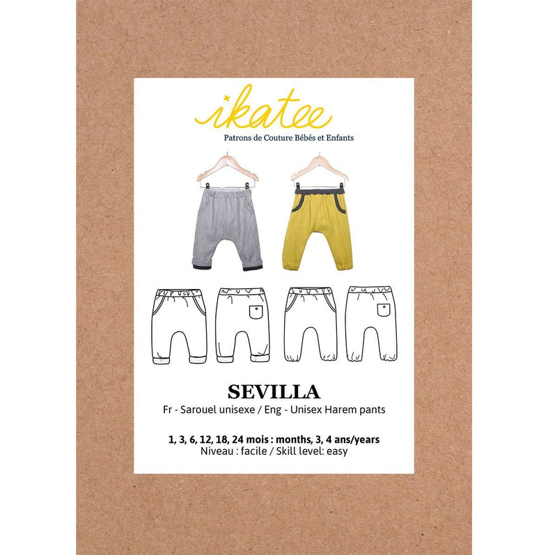 SEVILLA Enfant Sarouel patron de couture pochette Patron de couture Ikatee | Gaspard et Léonie Tissus Mercerie Toulouse