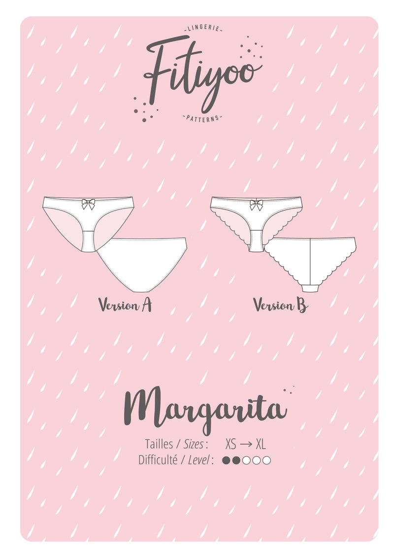 Slip/Culotte - MARGARITA - Patron de couture pochette FITIYOO Patron de couture Fitiyoo | Gaspard et Léonie Tissus en ligne et Mercerie à Toulouse