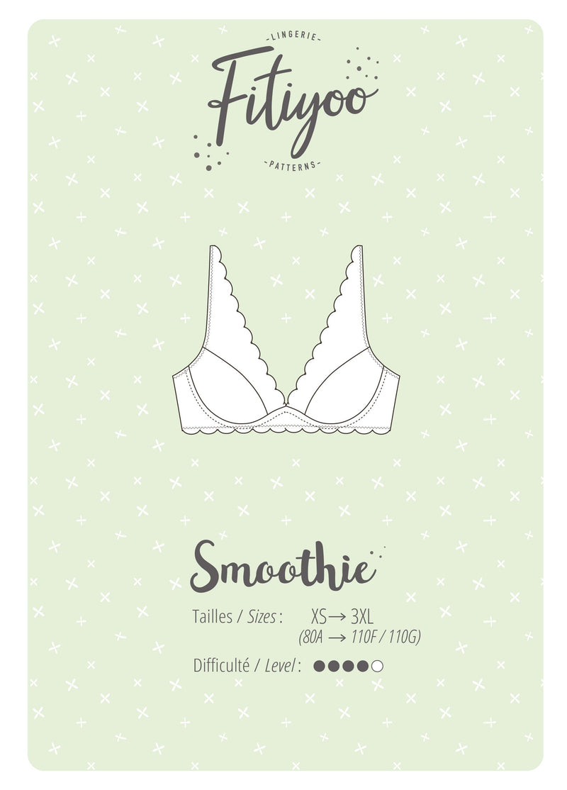 Soutien-Gorge SMOOTHIE - Patron de couture pochette FITIYOO Patron de couture Fitiyoo | Gaspard et Léonie Tissus en ligne et Mercerie à Toulouse