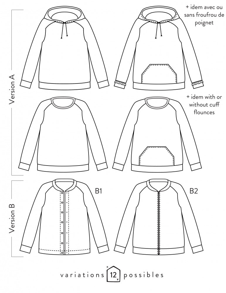 Sweat femme ICONE Patron de couture pochette - Atelier SCÄMMIT Patron de couture ATELIER SCÄMMIT | Gaspard et Léonie Tissus en ligne et Mercerie à Toulouse