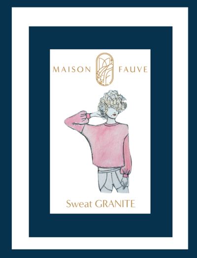 Sweat GRANITE Patron de couture Pochette - MAISON FAUVE Patron de couture MAISON FAUVE | Gaspard et Léonie Tissus en ligne et Mercerie à Toulouse
