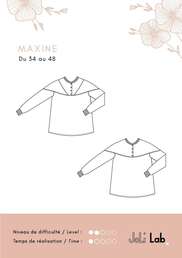 Sweat MAXINE - Patron de couture pochette - JOLI LAB Patron de couture JOLI LAB | Gaspard et Léonie Tissus en ligne et Mercerie à Toulouse