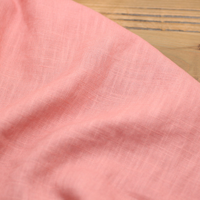 Tissu 100% Lin Lavé Uni - Vieux rose (Vendu x10cm) Tissus Sélection Gaspard & Léonie | Gaspard et Léonie Tissus en ligne et Mercerie à Toulouse