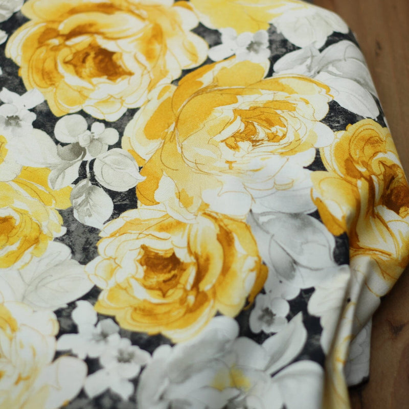 Tissu coton - CABBAGE ROSES GREY - Michael MILLER Fabrics (vendu x10cm) Tissus Michael MILLER Fabrics | Gaspard et Léonie Tissus en ligne et Mercerie à Toulouse