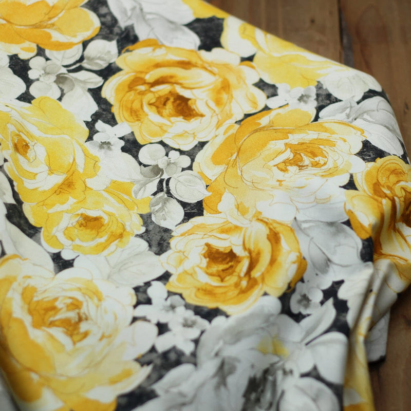 Tissu coton - CABBAGE ROSES GREY - Michael MILLER Fabrics (vendu x10cm) Tissus Michael MILLER Fabrics | Gaspard et Léonie Tissus en ligne et Mercerie à Toulouse