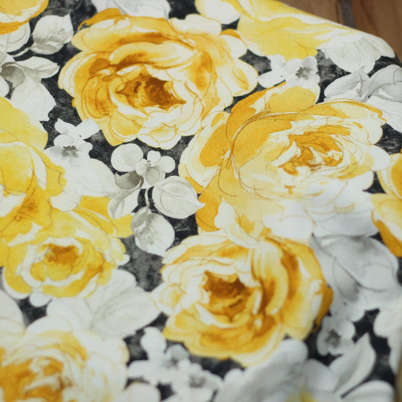 Tissu coton - CABBAGE ROSES GREY - Michael MILLER Fabrics (vendu x10cm) Tissus Michael MILLER Fabrics | Gaspard et Léonie Tissus en ligne et Mercerie à Toulouse