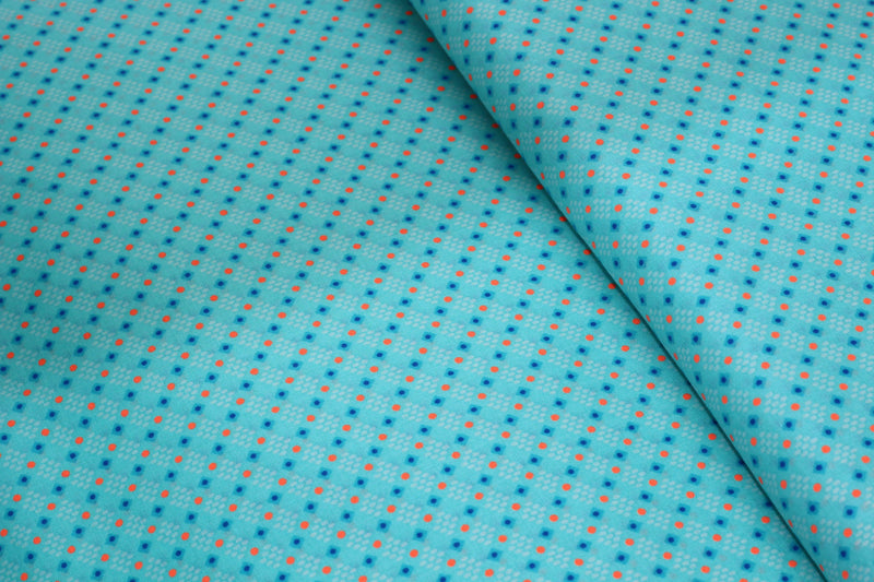 Tissu coton CHIFOUMI Azur (Vendu X10cm) - L'atelier de Gaspard et Léonie