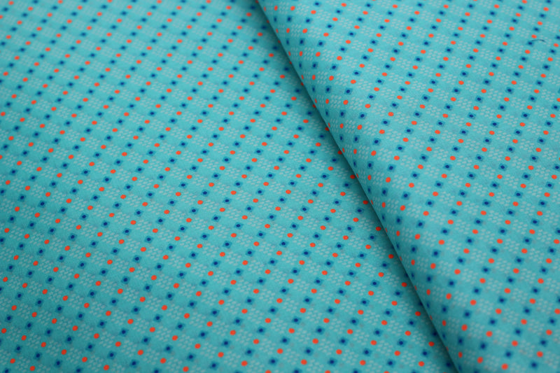 Tissu coton CHIFOUMI Azur (Vendu X10cm) - L'atelier de Gaspard et Léonie