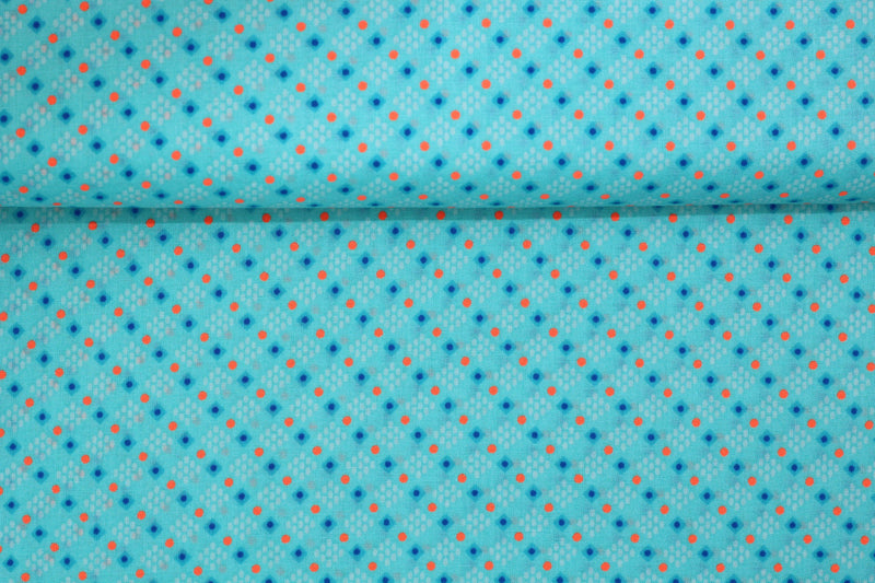 Tissu coton CHIFOUMI Azur (Vendu X10cm) - L'atelier de Gaspard et Léonie