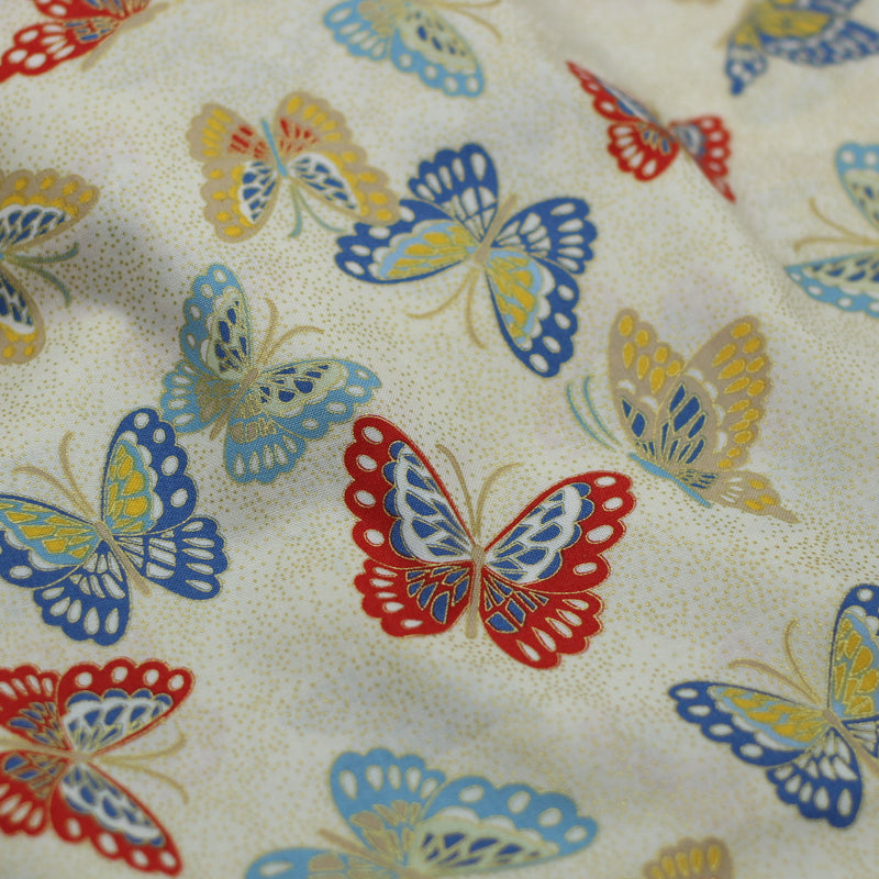 Tissu coton Japonais - Butterflies - P&B TEXTILES (Vendu x10cm) Tissus P&B TEXTILES | Gaspard et Léonie Tissus en ligne et Mercerie à Toulouse