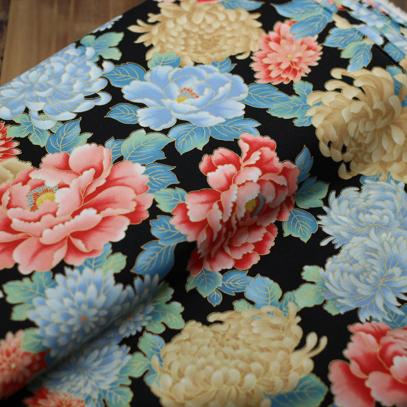Tissu coton Japonais - LARGE FLORAL - P&B TEXTILES (Vendu x10cm) Tissus P&B TEXTILES | Gaspard et Léonie Tissus en ligne et Mercerie à Toulouse