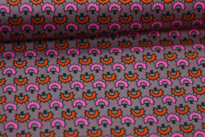 Tissu coton KAKINOKI Gris (Vendu X10cm) Tissus PETIT PAN | Gaspard et Léonie Tissus Mercerie Toulouse