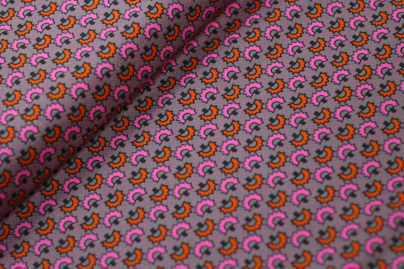 Tissu coton KAKINOKI Gris (Vendu X10cm) Tissus PETIT PAN | Gaspard et Léonie Tissus Mercerie Toulouse