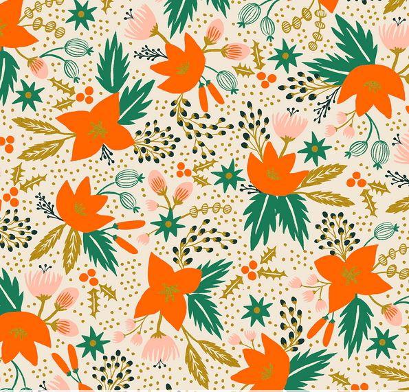 Tissu coton NOEL - HOLIDAY CLASSICS - (vendu x10cm) Tissus Rifle Paper Co | Gaspard et Léonie Tissus Mercerie Toulouse