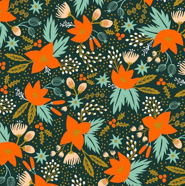 Tissu coton NOEL - HOLIDAY CLASSICS - (vendu x10cm) Tissus Rifle Paper Co | Gaspard et Léonie Tissus Mercerie Toulouse