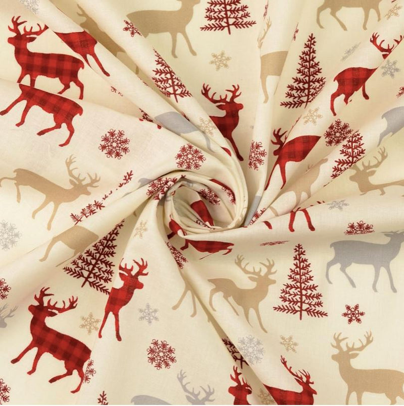 Tissu coton Popeline NOEL - Rennes - Ecru (Vendu x10cm) Tissus Sélection Gaspard & Léonie | Gaspard et Léonie Tissus en ligne et Mercerie à Toulouse