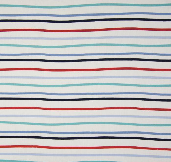 Tissu coton Popeline - rayé Vagues blanc (Vendu x10cm) Tissus Sélection Gaspard & Léonie | Gaspard et Léonie Tissus Mercerie Toulouse