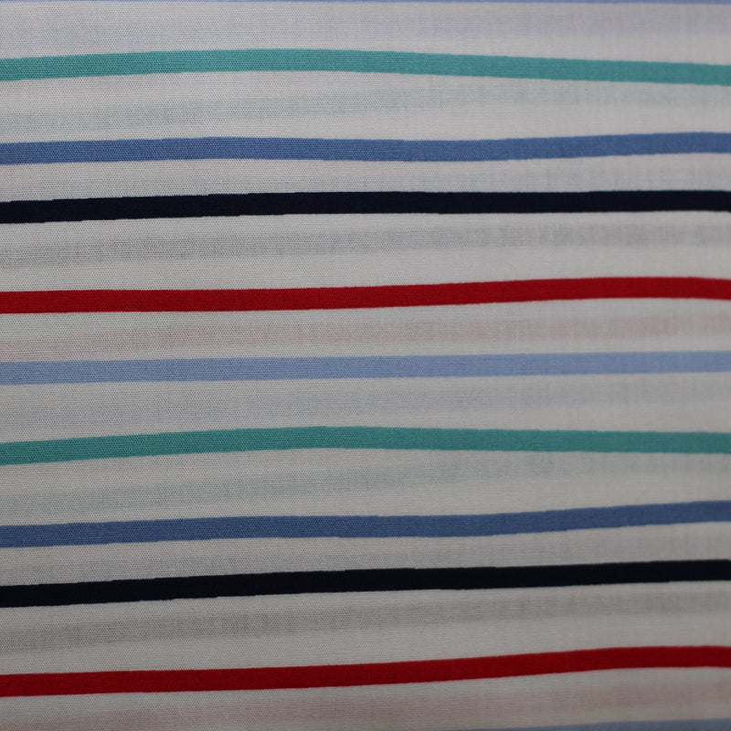Tissu coton Popeline - rayé Vagues blanc (Vendu x10cm) Tissus Sélection Gaspard & Léonie | Gaspard et Léonie Tissus Mercerie Toulouse