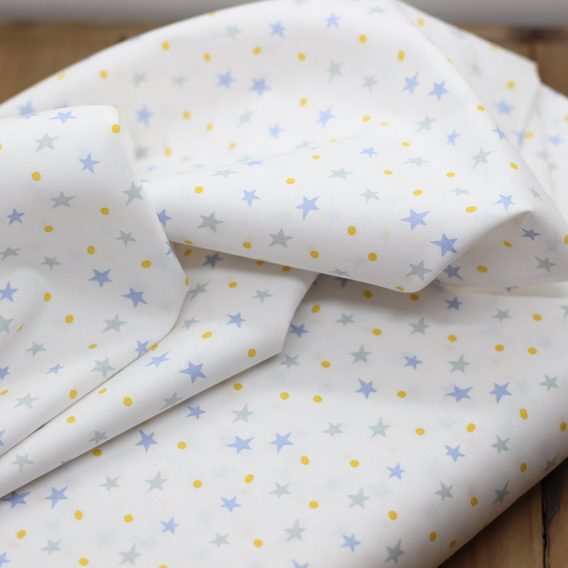 Tissu coton Popeline - Stars Bleu (Vendu x10cm) Tissus Sélection Gaspard & Léonie | Gaspard et Léonie Tissus Mercerie Toulouse